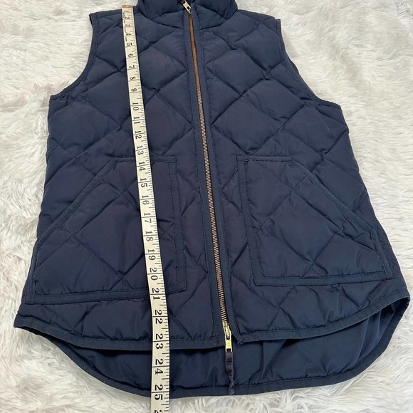 J.Crew Size XS Down Blend Puffer Vest Navy - Picture 5 of 10